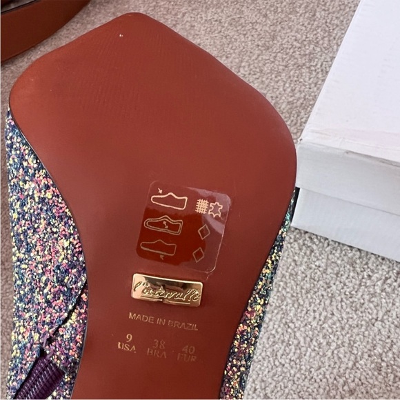 L’Intervalle Lucia pink iridescent glitter stiletto bootie - Picture 9 of 12